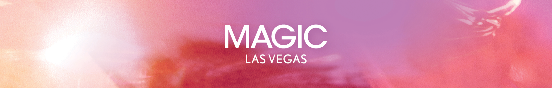 Magic las vegas banner with red background